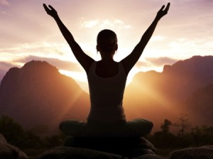 open arms in meditation